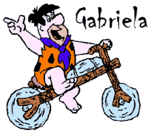 gabriela bike name hand gesture smile