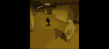 a person in a white hoodie is standing in a hallway