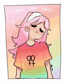 Happy Pride Day Rainbow Girl GIF - Happy Pride Day Rainbow Girl GIFs