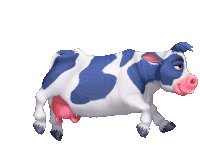 Running Cow Sticker