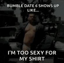 Big Belly Too Sexy For This Shirt GIF - Big Belly Too Sexy For This Shirt Undress GIFs