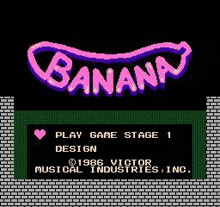 a screen shot of a video game called banana on the nintendo entertainment system .