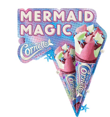 Cornetto Mermaid Cornetto Sticker - Cornetto Mermaid Cornetto Mermaid Magic Stickers