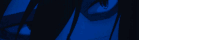 a close up of a person 's face with a blue background