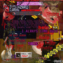 a collage of images including a rabbit a broken heart and a sign that says " kill me now "