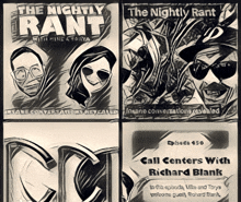 a poster for the nightly rant shows a man and a woman