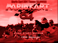 a video game called mario kart 64 is being played