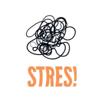a drawing of a bunch of swirls with the word stress below it