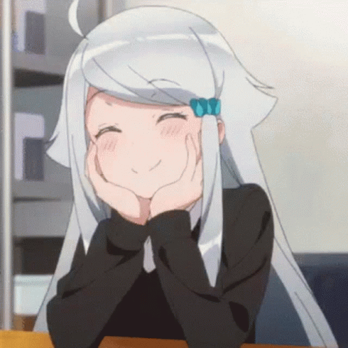 anime happy grin