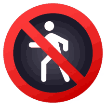 no pedestrians symbols joypixels no forbidden