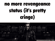 Revengeance Status Cringe GIF - Revengeance Status Cringe Albert Wesker GIFs