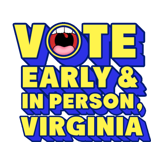 Vote Early In Person Virginia Va Sticker - Vote Early In Person Virginia Virginia Va Stickers