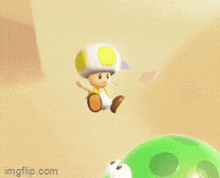 Yellow Toad Super Mario Bros Wonder GIF - Yellow Toad Super Mario Bros Wonder Jump GIFs