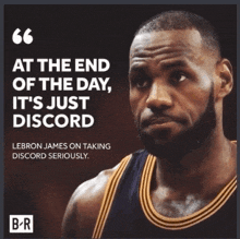 a picture of lebron james with a quote from him