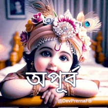 a picture of a little girl dressed as a krishna