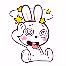 animal bunny rabbit cute dizzy