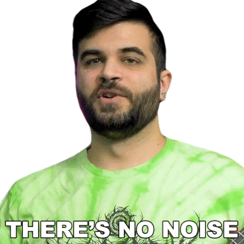 Theres No Noise Andrew Baena Sticker - Theres No Noise Andrew Baena Its Quiet Stickers