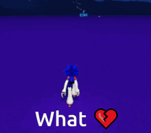 sonic the hedgehog climbs a ladder with the words what and a broken heart below him