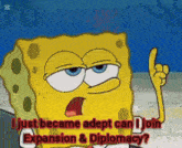 spongebob says i just became adept can i join expansion and diplomacy