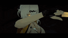 a girl in a video game is holding a sword with fire coming out of it