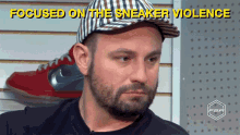 focused on the sneaker violence stare smiling sneaker violence happy
