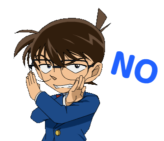 Detective Conan No Sticker - Detective Conan No Nope Stickers