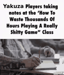 Yakuza Players GIF - Yakuza Players Taking Notes GIFs