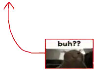 a drawing of a cat with the word buh written above it