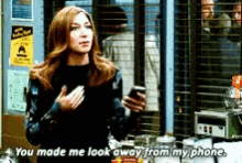 Gina You Made Me Look Away From My Phone GIF - Gina You Made Me Look Away From My Phone Brooklyn99 GIFs