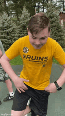 Person In Bruins Shirt Dancing GIF - Person In Bruins Shirt Dancing GIFs