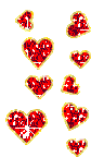 Hearts Glittery Sticker - Hearts Glittery Red Glitter Stickers
