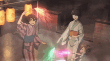 Fire Works Anime GIF - Fire Works Anime Playing GIFs