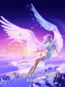 Angel Wings Snow GIF - Angel Wings Snow Stars GIFs