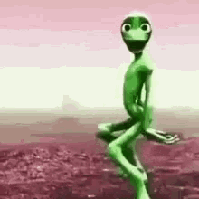 dame tu cosita bailando alien verde meme