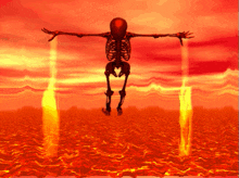 Flying Skeleton Hell Png Fire GIF - Flying Skeleton Hell Png Skeleton Hell GIFs