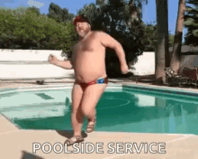 fat guy dancing cant stop the feeling dance pool side service