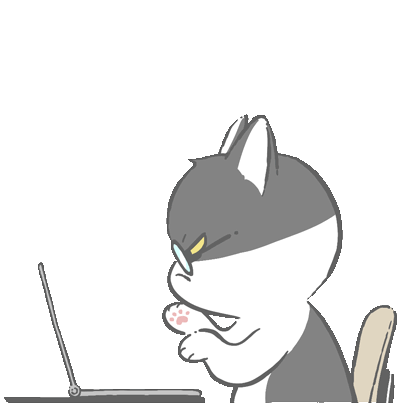 Cat Gray Sticker