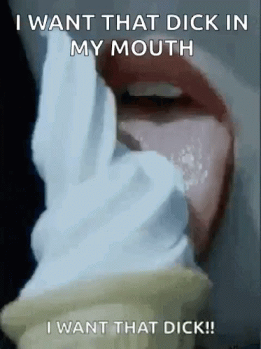 a person eating an ice cream cone with a caption that says i want that dick in my mouth i want that dick !!