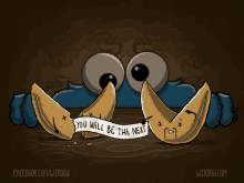 Cookie Monster Fortune Cookie GIF - Cookie Monster Fortune Cookie Funny As Hell GIFs