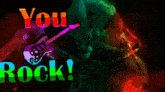 a neon sign that says you mangprang rock on it