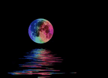 Maan GIF - Maan Maanlicht Regenboog GIFs
