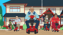 Here We Come Fairfax GIF - Here We Come Fairfax Old People On Scooters GIFs