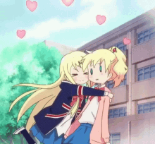 Anime Hug Hearts GIF - Anime Hug Hearts Hug GIFs