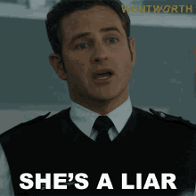 Shes A Liar Jake Stewart GIF - Shes A Liar Jake Stewart Wentworth GIFs
