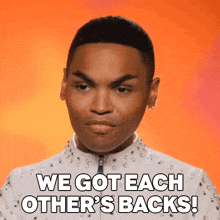a man says " we got each other 's backs " while looking at the camera
