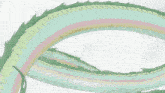 a cartoon drawing of a dragon with a rainbow colored tail