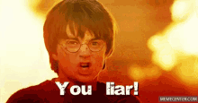 harry potter is angry and says `` you liar '' .