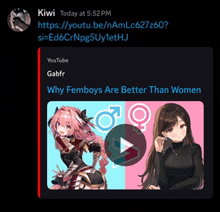 a screenshot of a twitter post about femboys