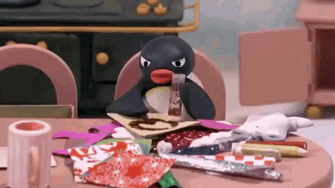 angry penguin gif