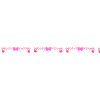 a line with pink bows and hearts on a white background